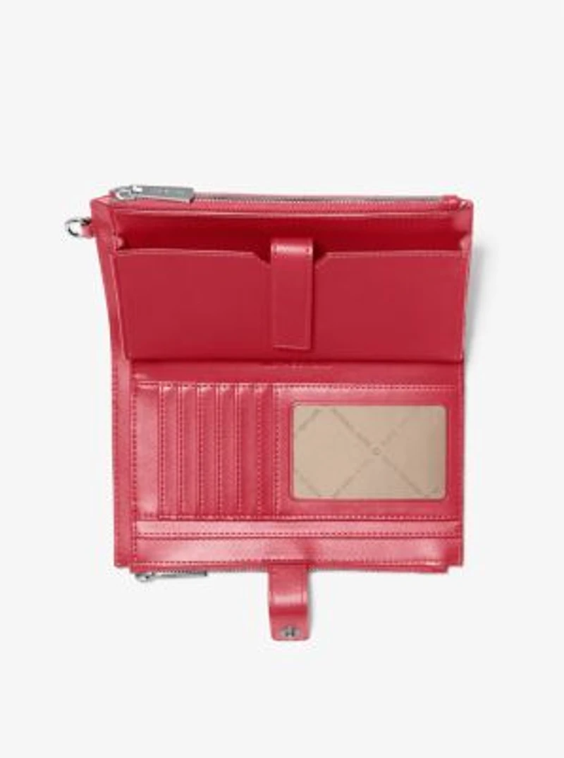 Jet Set Large Ombré Signature Logo Wristlet