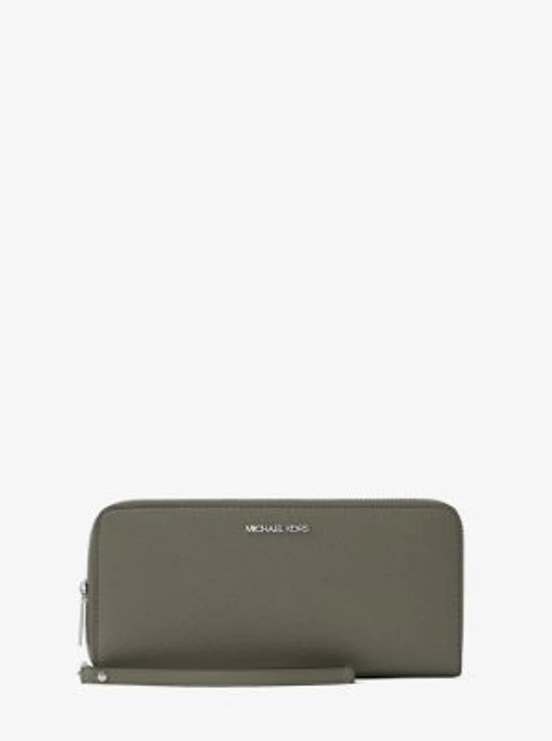 Large Pebbled Leather Continental Wallet