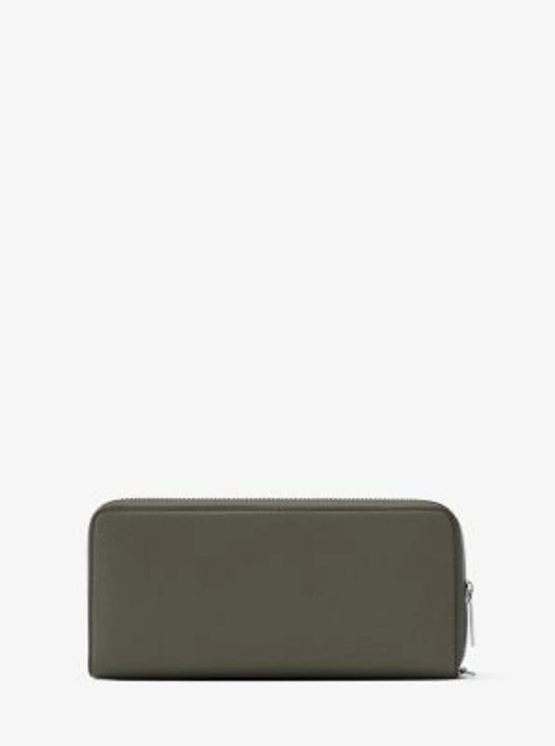 Large Pebbled Leather Continental Wallet