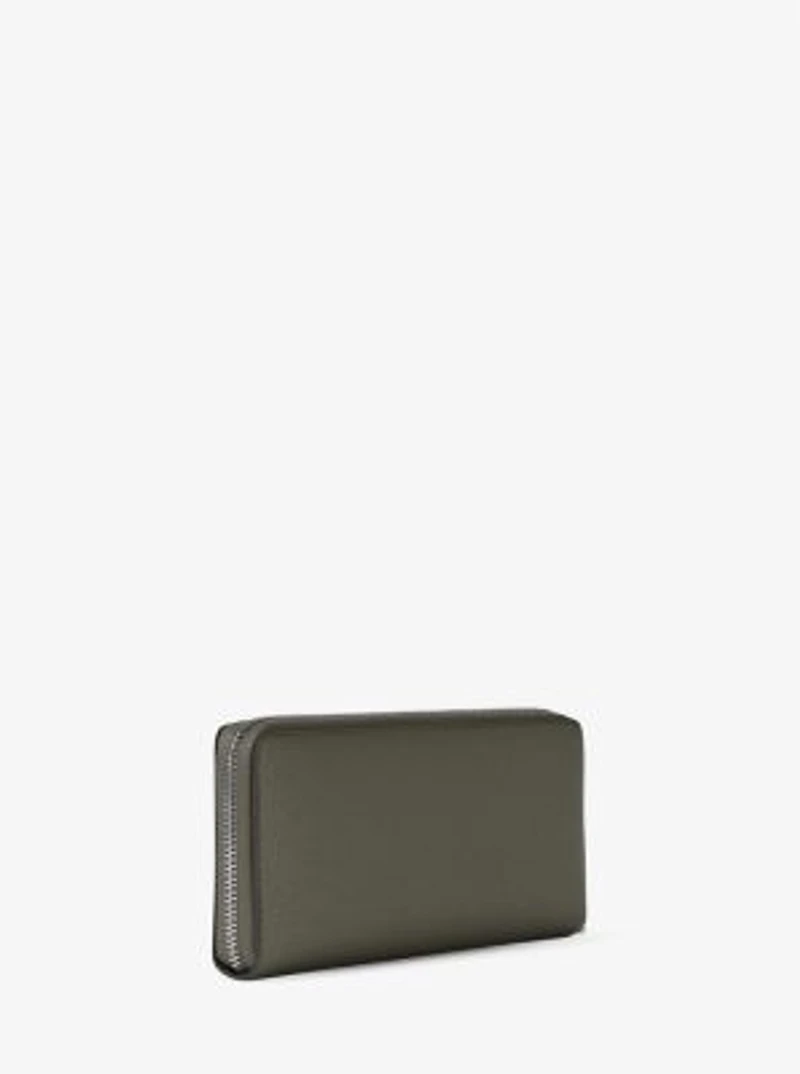 Large Pebbled Leather Continental Wallet