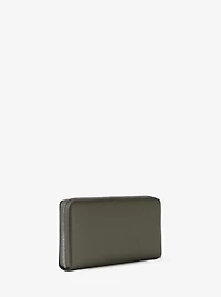 Large Pebbled Leather Continental Wallet