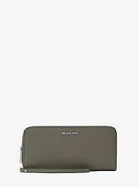 Large Pebbled Leather Continental Wallet