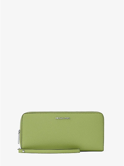 Large Pebbled Leather Continental Wallet