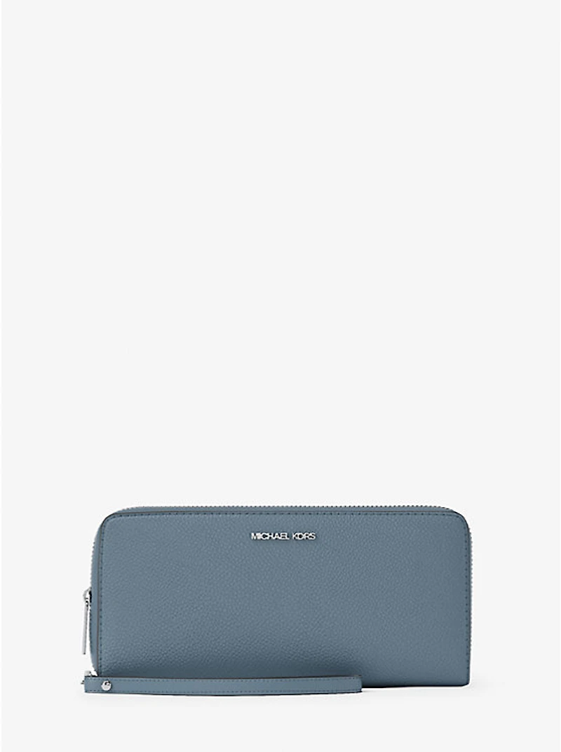 Large Pebbled Leather Continental Wallet