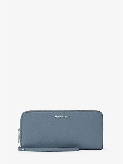 Large Pebbled Leather Continental Wallet