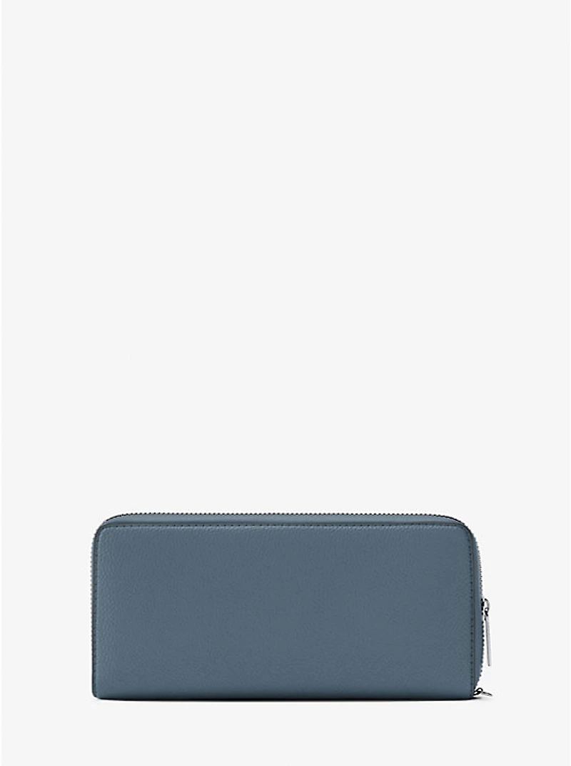 Large Pebbled Leather Continental Wallet