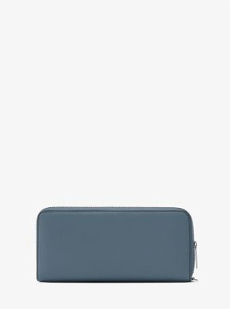 Large Pebbled Leather Continental Wallet