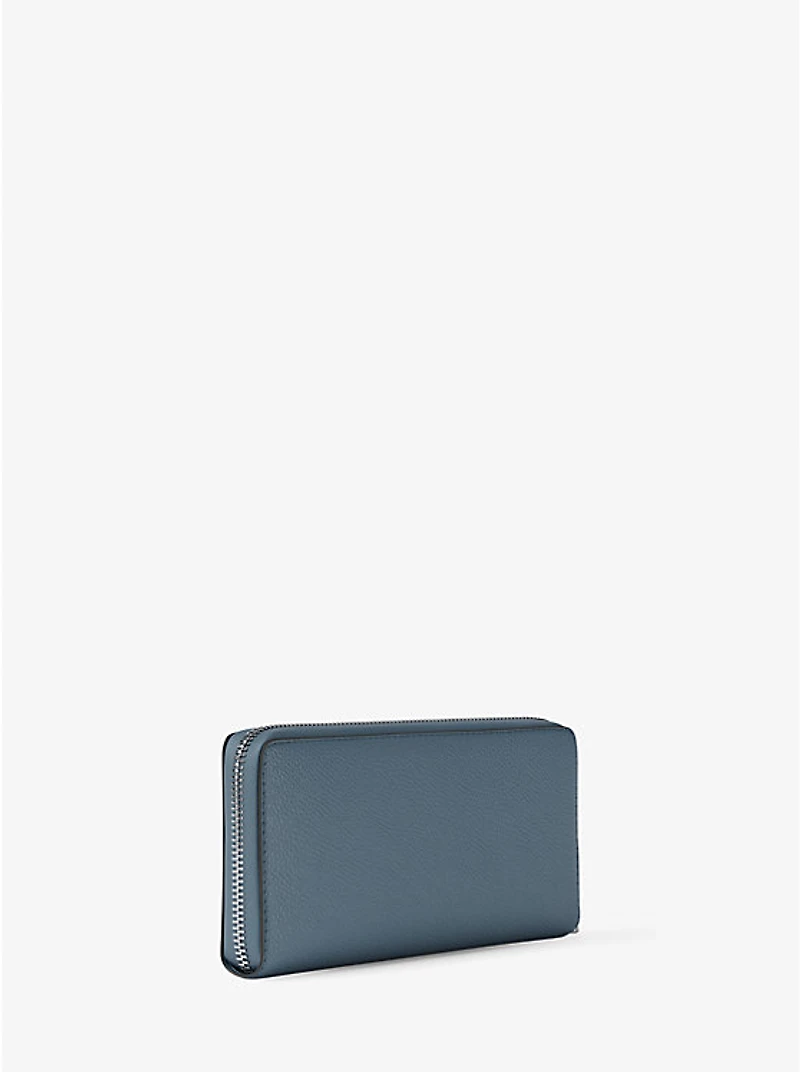 Large Pebbled Leather Continental Wallet