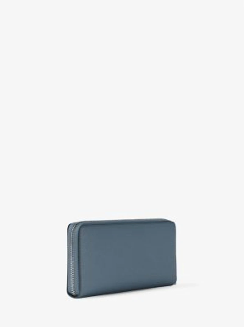 Large Pebbled Leather Continental Wallet