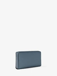 Large Pebbled Leather Continental Wallet