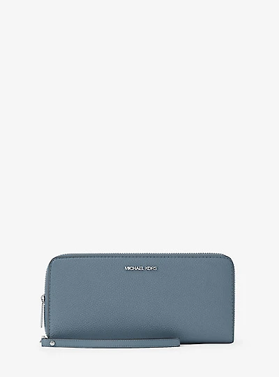 Large Pebbled Leather Continental Wallet