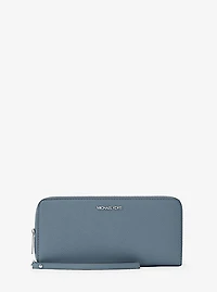 Large Pebbled Leather Continental Wallet