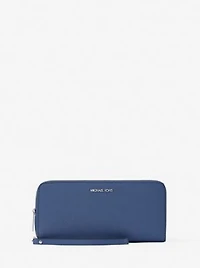 Large Pebbled Leather Continental Wallet