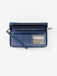 Large Pebbled Leather Continental Wallet