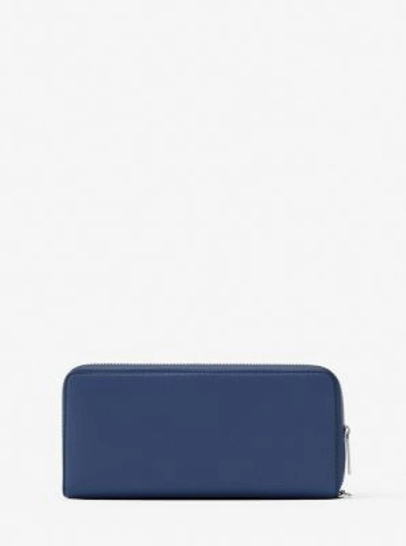 Large Pebbled Leather Continental Wallet