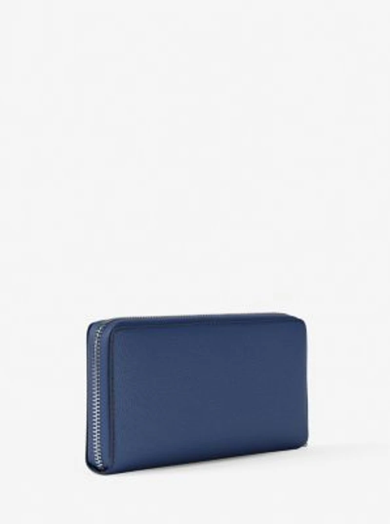 Large Pebbled Leather Continental Wallet