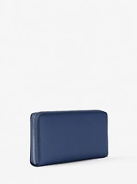 Large Pebbled Leather Continental Wallet
