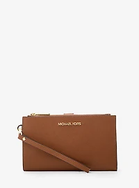 Jet Set Large Leather Smartphone Wristlet Wallet