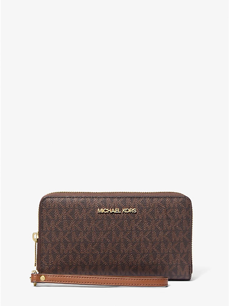 Jet Set Signature Logo Smartphone Wristlet