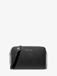Jet Set Large Saffiano Leather Crossbody Bag