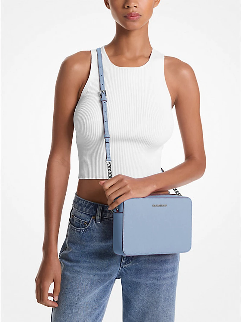 Jet Set Large Saffiano Leather Crossbody Bag