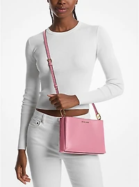 Trisha Medium Pebbled Leather Crossbody Bag