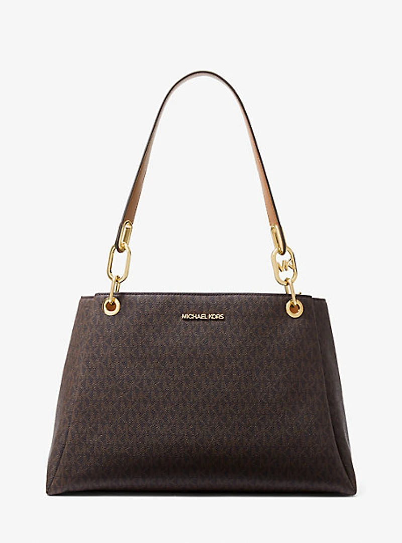 Trisha Large Logo Shoulder Bag