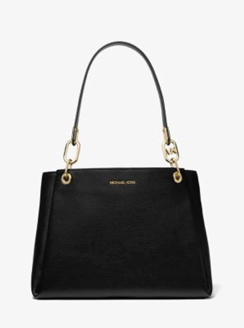 Trisha Large Pebbled Leather Shoulder Bag