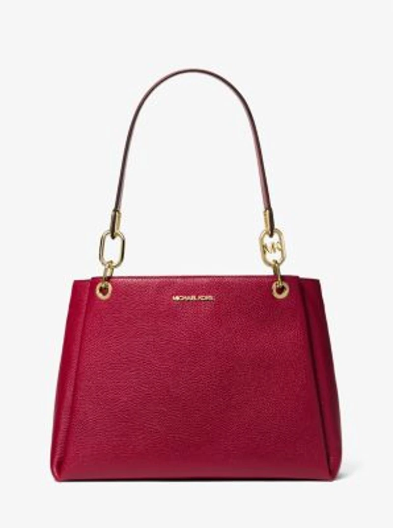 Trisha Large Pebbled Leather Shoulder Bag