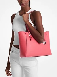 Charlotte Large Leather and Signature Logo 3-in-1 Tote Bag