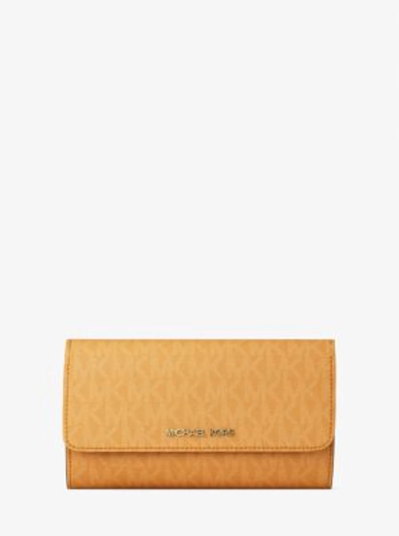 Jet Set Large Signature Logo Tri-Fold Wallet