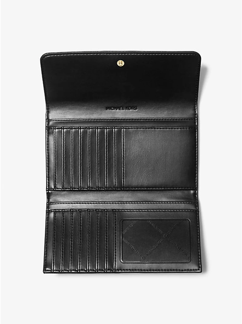 Jet Set Travel Large Quilted Tri-Fold Wallet