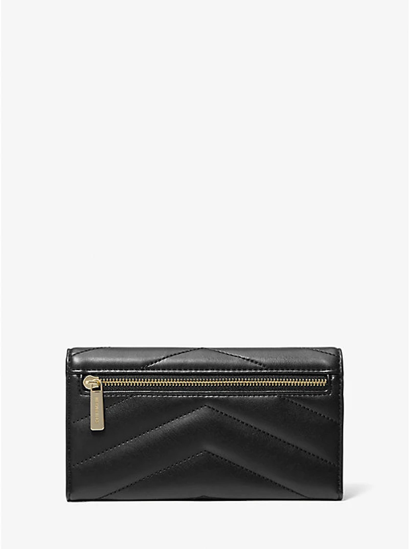 Jet Set Travel Large Quilted Tri-Fold Wallet