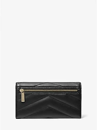 Jet Set Travel Large Quilted Tri-Fold Wallet