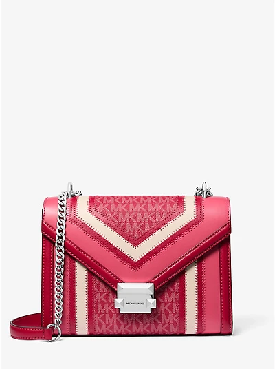 Whitney Medium Color-Block and Signature Logo Shoulder Bag