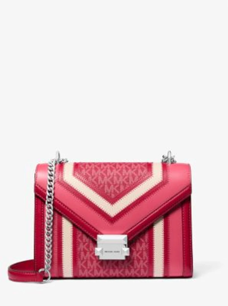 Whitney Medium Color-Block and Signature Logo Shoulder Bag
