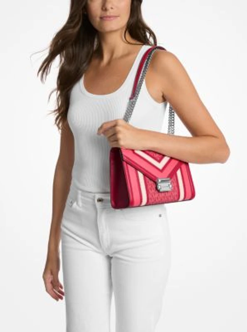 Whitney Medium Color-Block and Signature Logo Shoulder Bag
