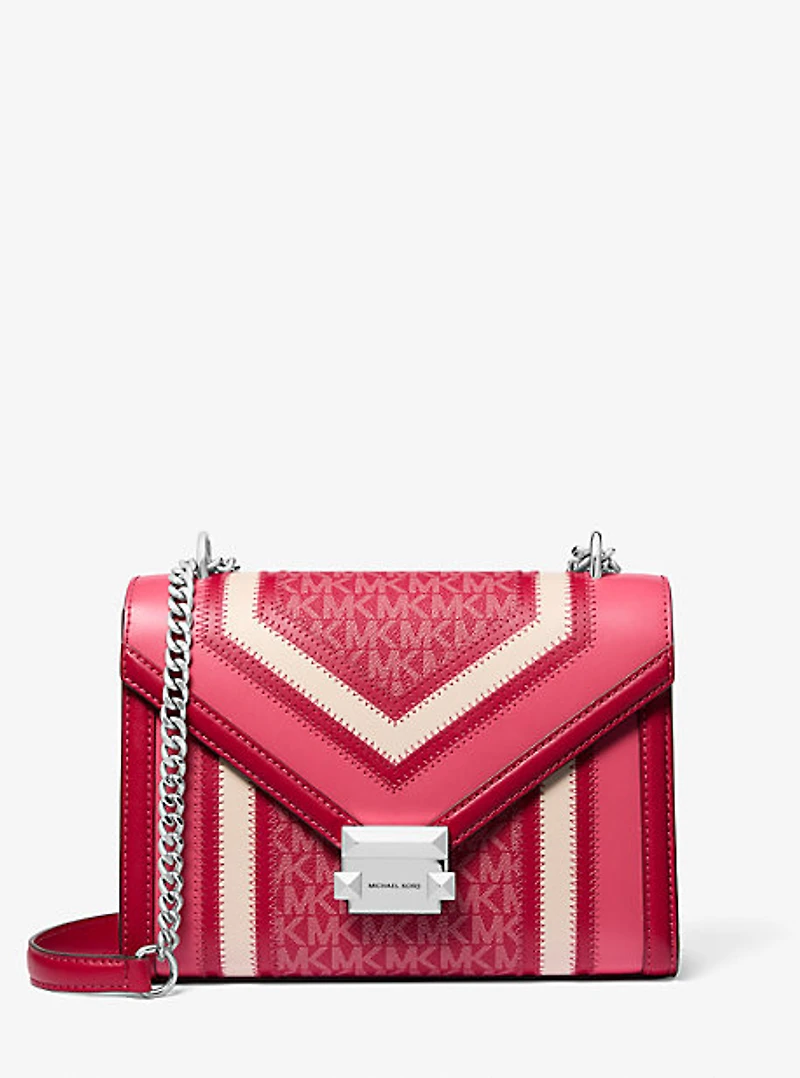 Whitney Medium Color-Block and Signature Logo Shoulder Bag