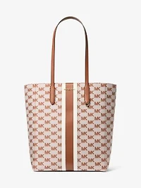 Vincent Large Logo Jacquard Tote Bag with Card Case