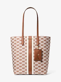 Vincent Large Logo Jacquard Tote Bag with Card Case