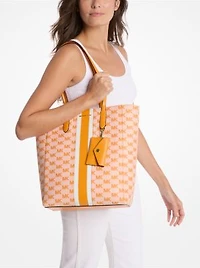 Vincent Large Logo Jacquard Tote Bag with Card Case