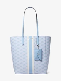 Vincent Large Logo Jacquard Tote Bag with Card Case
