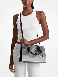 Sheila Medium Ombré Signature Logo Satchel