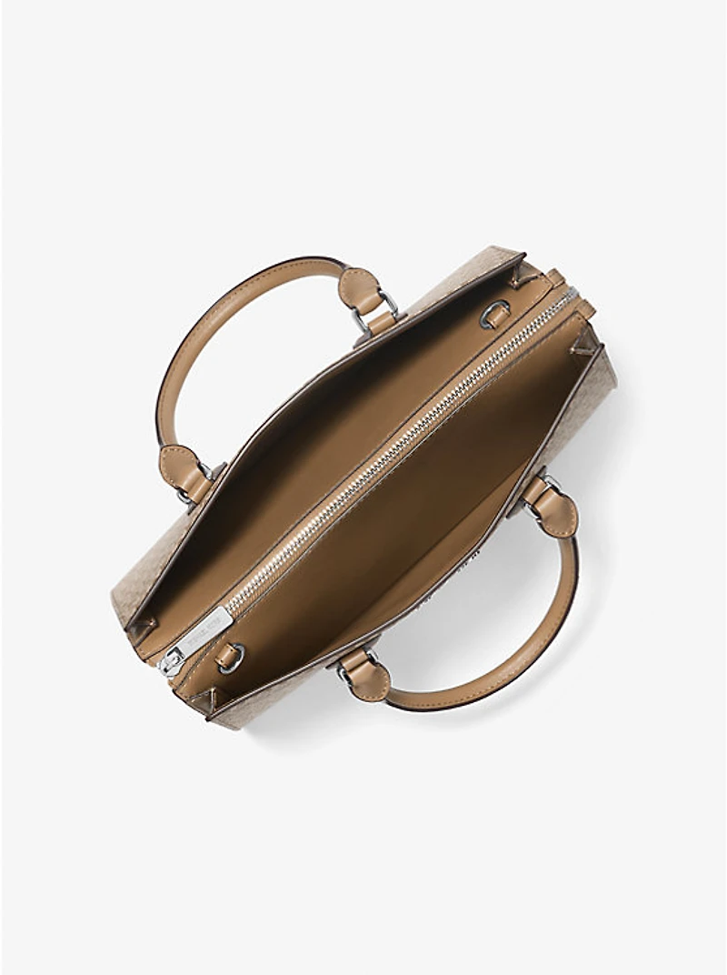 Sheila Medium Ombré Signature Logo Satchel