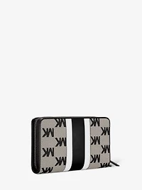 Jet Set Travel Large Striped Logo Jacquard Smartphone Wristlet