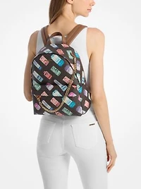 Slater Medium Printed Signature Logo Backpack