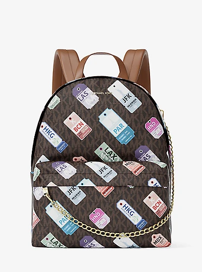 Slater Medium Printed Signature Logo Backpack