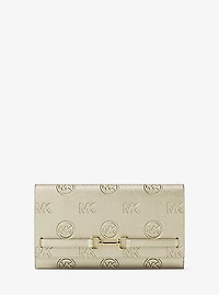 Carson Large Metallic Logo Debossed Wallet