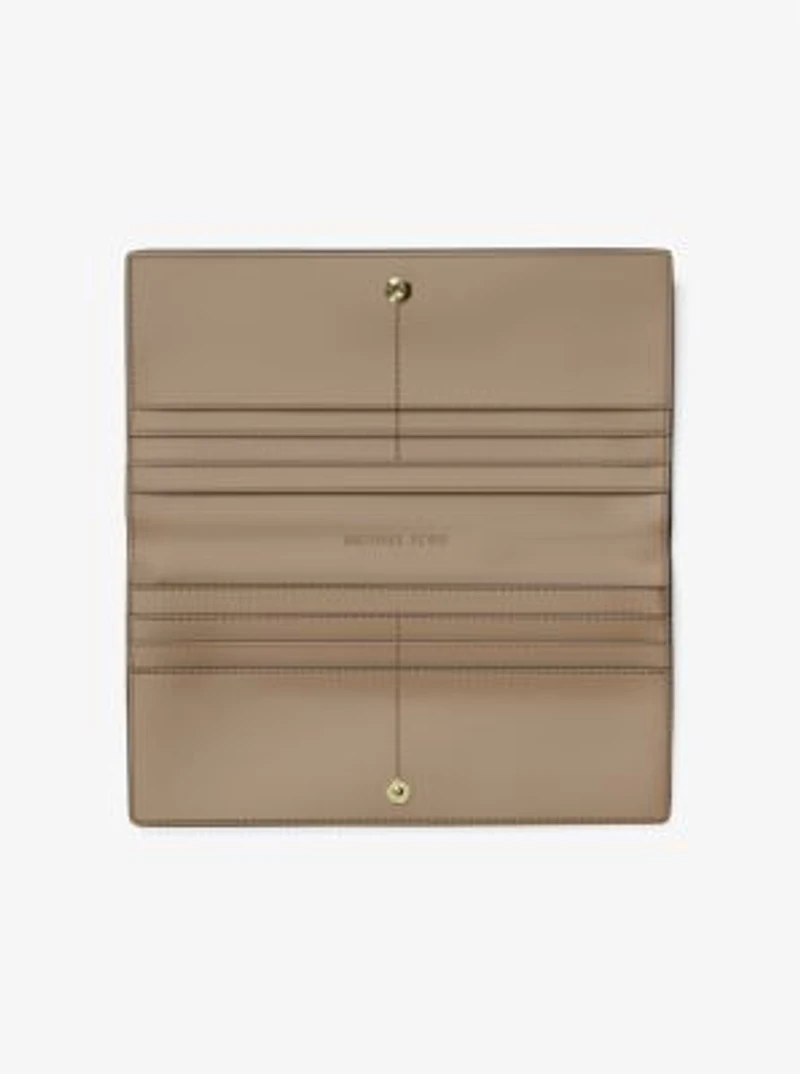 Carson Large Metallic Logo Debossed Snap Wallet