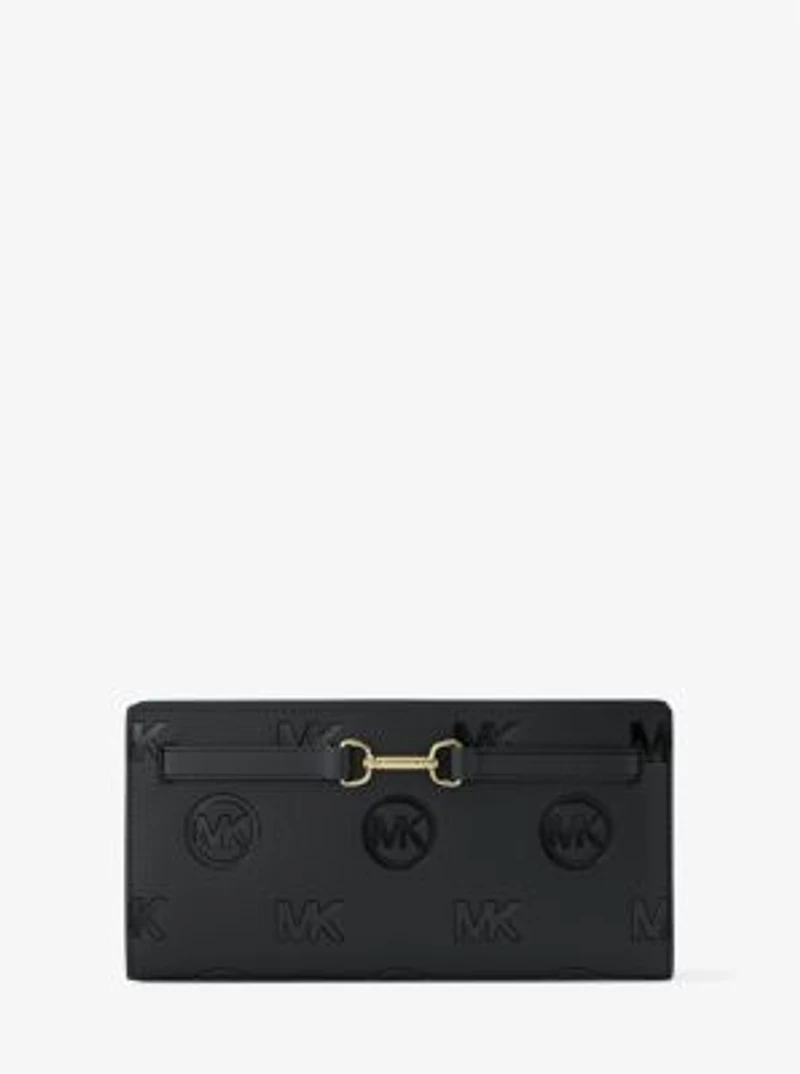 Carson Large Logo Debossed Snap Wallet